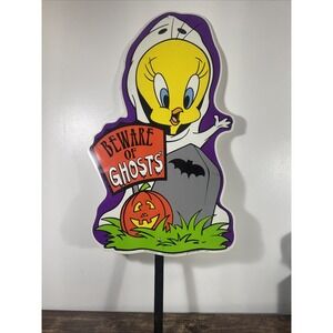 VTG 1998 Warner Bros. Tweety Bird Yard Art Impact‎ Plastic 26" Halloween Sign